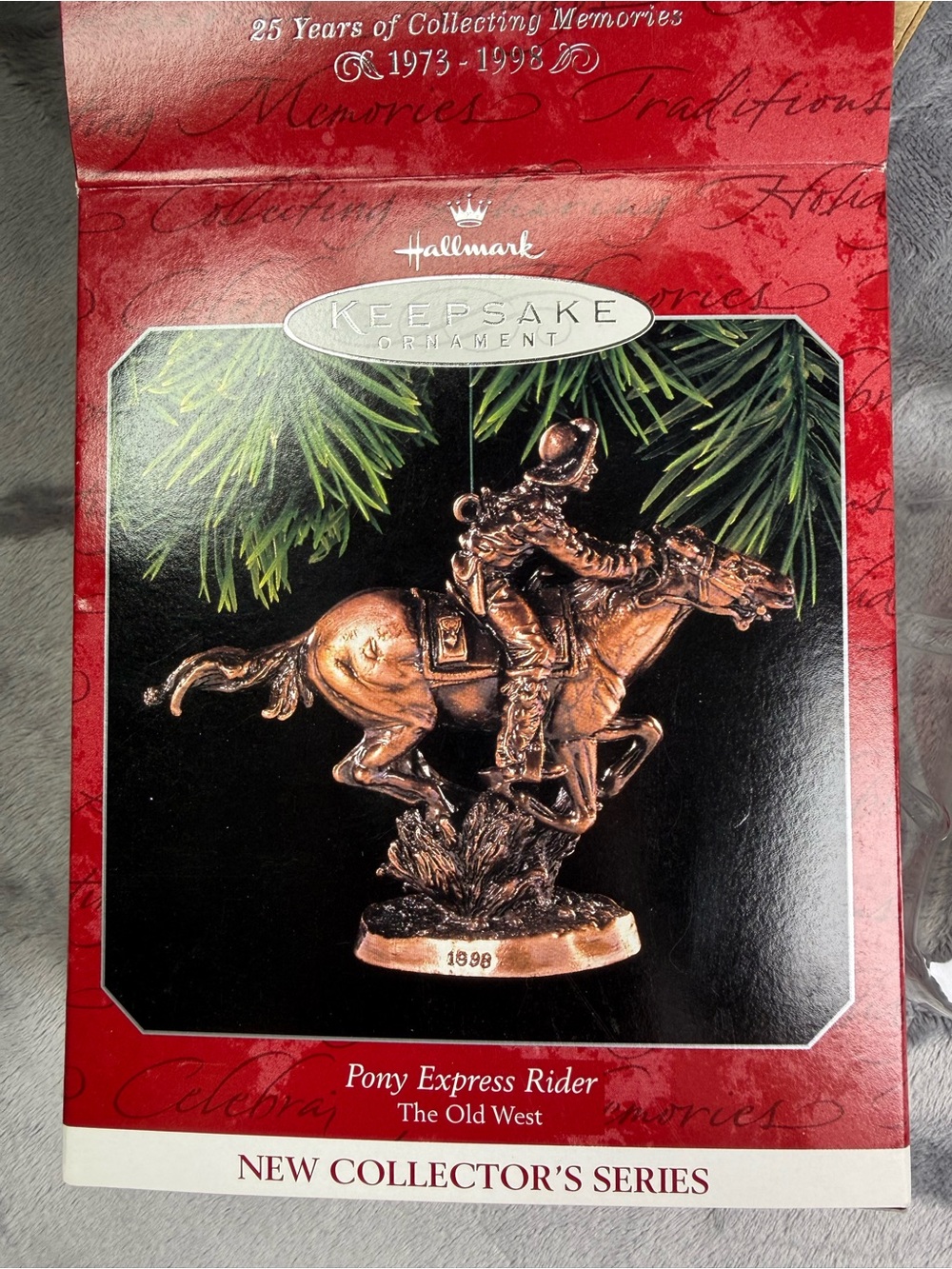 Hallmark Keepsake Ornament 1998 Pony Express Rider The Old West Series